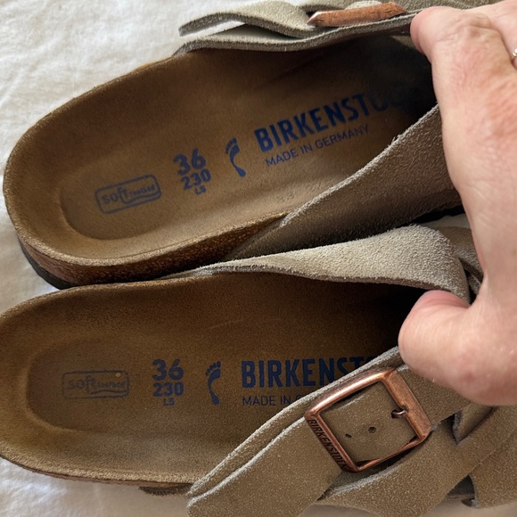 Birkenstock Women’s Lugano Tan Suede Sandal 36 - Picture 5 of 5